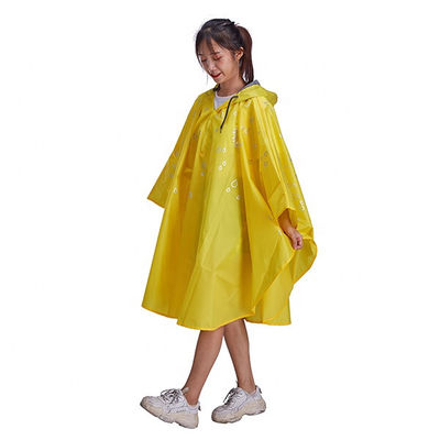 Poncho van de de Polyester Waterdichte Regen van de douane de Gele Regenjas Opnieuw te gebruiken