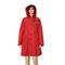 BSCI EVA Lightweight Raincoat, de vriendschappelijke rode regenjas van Eco met Opnieuw te gebruiken kap