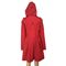 BSCI EVA Lightweight Raincoat, de vriendschappelijke rode regenjas van Eco met Opnieuw te gebruiken kap
