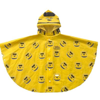 0.15mm Dikte Waterdicht Poncho With Sleeves Multiapplication Yellow